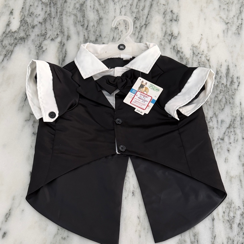 Petco Dog Black White Tuxedo XL NWT